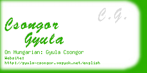 csongor gyula business card